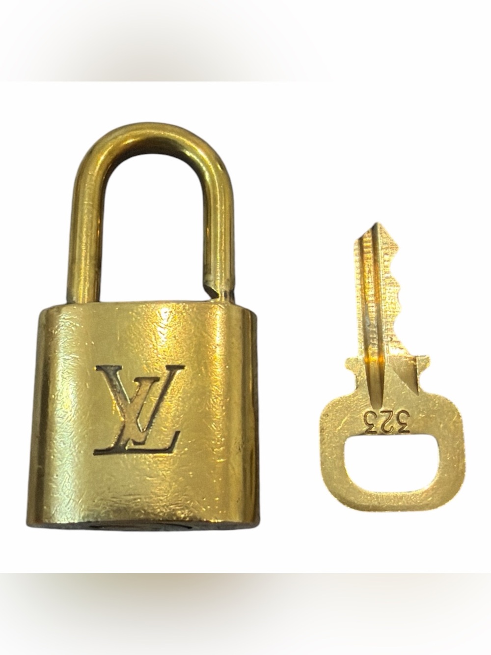 Louis Vuitton 323 Gold-Tone LV Padlock with Key